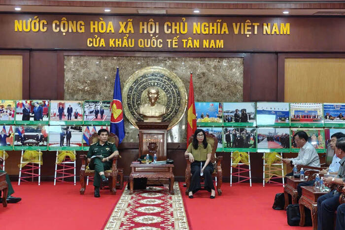 Khảo sát cửa khẩu quốc tế Tân Nam (Tây Ninh) để bổ sung vào thực hiện Hiệp định vận tải đường bộ F168bet – Campuchia
